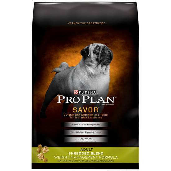 Purina Pro Plan Savor Shredded Blend Weight Management Formula Adult Dry Dog Food (34 lbs)