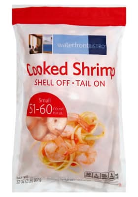 Waterfront Bistro Cooked Shell Off Tail On Shrimp 51-60 Count - 32 Oz