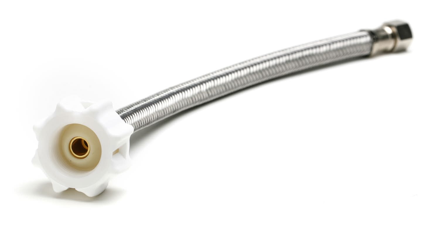 Fluidmaster 3/8 In. Compression X 7/8 In. D Ballcock 16 In. Braided Stainless Steel Toilet Supply Li