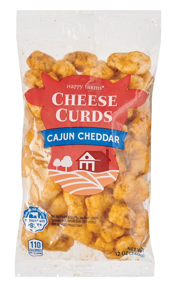 Happy Farms Cheese Curds, Cajun Cheddar (12 oz)