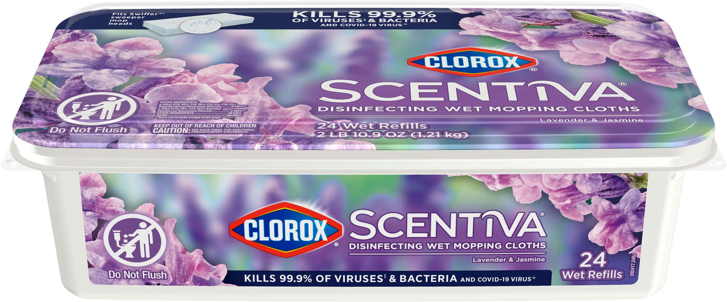 Clorox Scentiva Disinfecting Lavender & Jasmine Wet Mopping Cloths