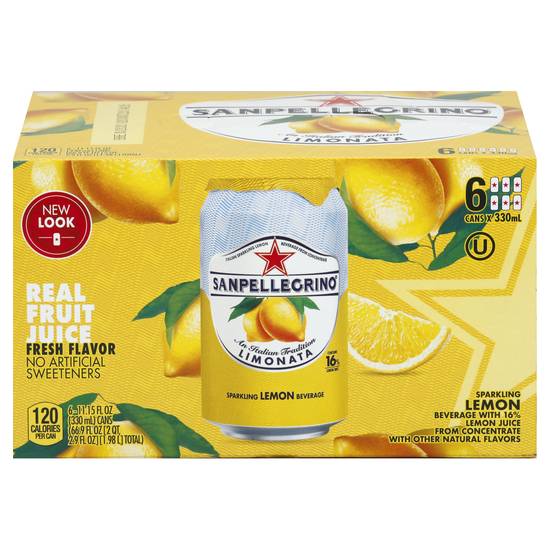 Sanpellegrino Lemon Sparkling Beverage (6 ct ,11.15 fl oz)