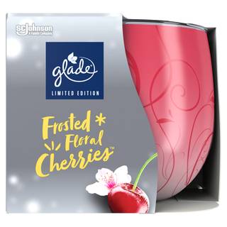 Glade Frosted Floral Cherries, Sleeved Candle (120g)