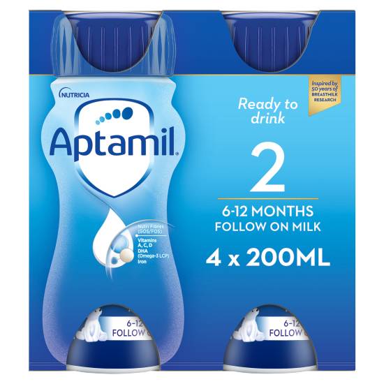 Aptamil Follow on Milk 6 Months+ 4x200ml