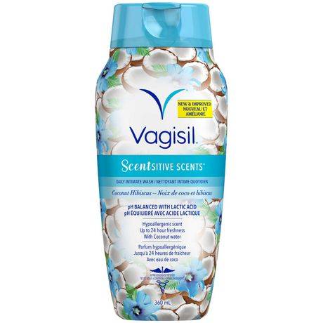 Vagisil Scentsitive Daily Intimate Wash, Coconut-Hibiscus (360 ml)