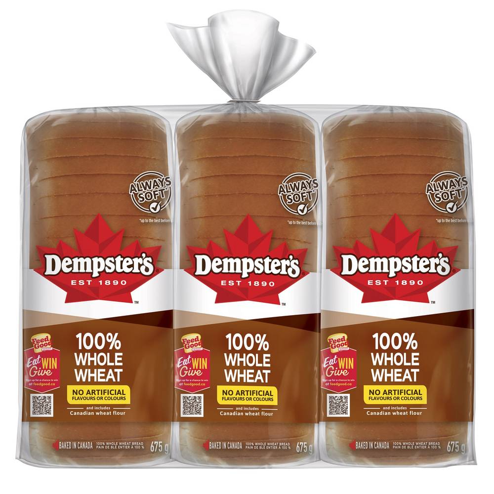 Dempster's 100% Whole Wheat Bread (3 ct)