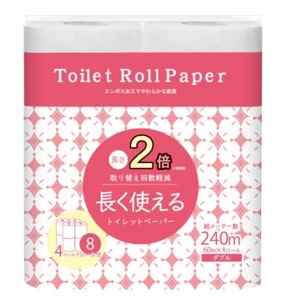 43_イデトイレＰ４ロ�ール倍巻【ダブル】（60m）
