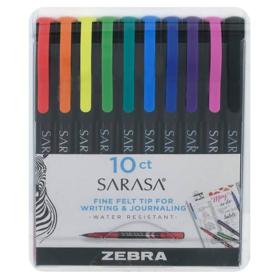 Zebra Sarasa 0.8mm Assorted Ink Colors Fineliner Pens