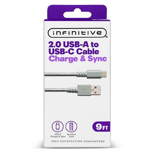 Infinitive USB A to C Braided Cable 9 ft - 1.0 ea