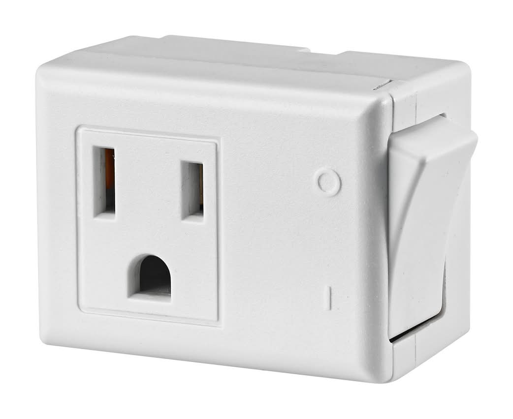 Leviton Grounded 1 Outlets Switch Tap Adapter 1 Pk