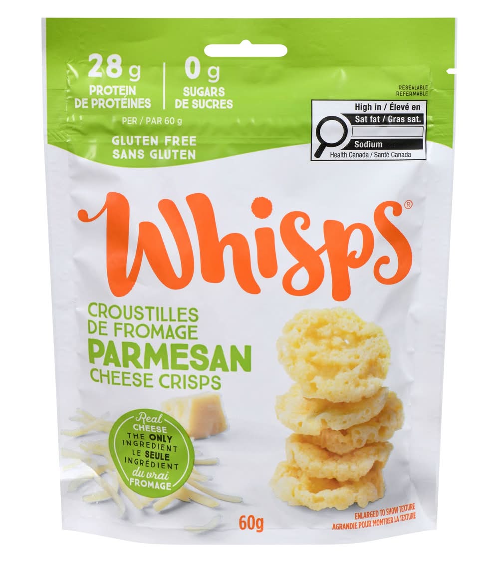 Whisps croustilles au fromage parmesan - whisps crisps, parmesan cheese (60 g)