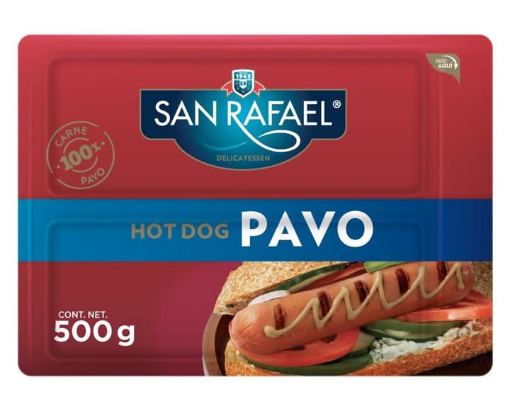 San Rafael · Salchicha de carne 100 % de pavo (500 g)