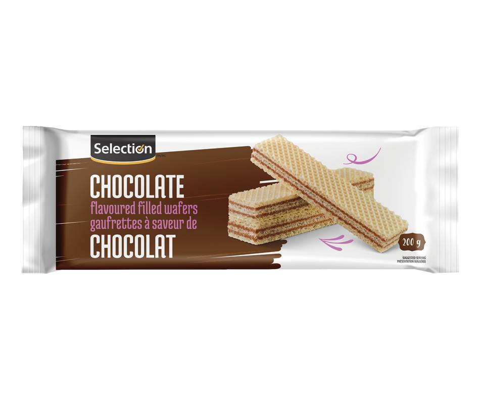 Selection gaufrettes aux saveurs (chocolat)