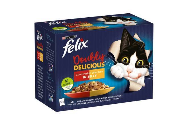 Felix As Good As It Looks Doubly Delicious Meat Selection in Jelly Wet Cat Food 12pk