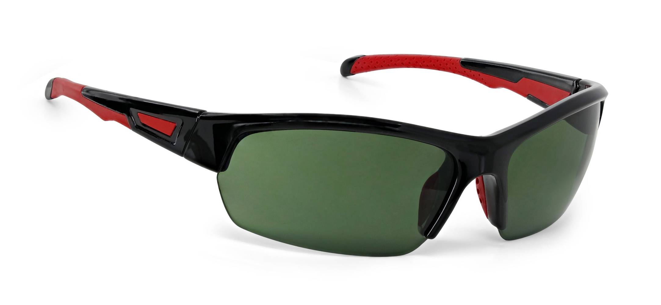 Hillman Men's Black and Red Plastic Sunglasses | 1HE85940