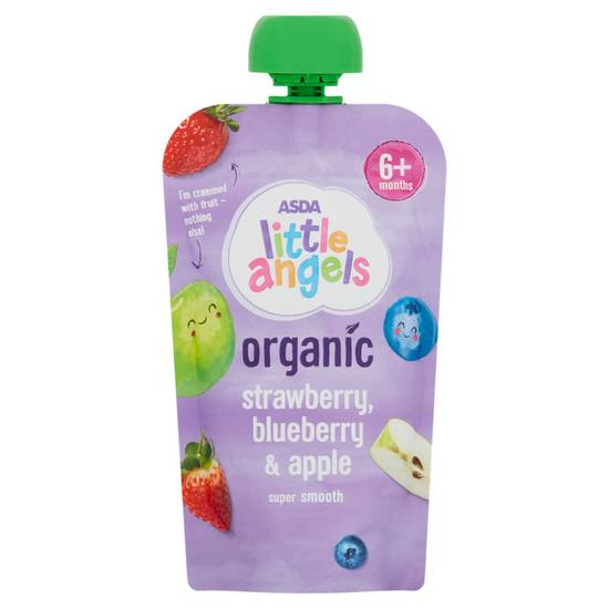 Asda Little Angels Organic Strawberry, Blueberry & Apple 6+ Months 120g