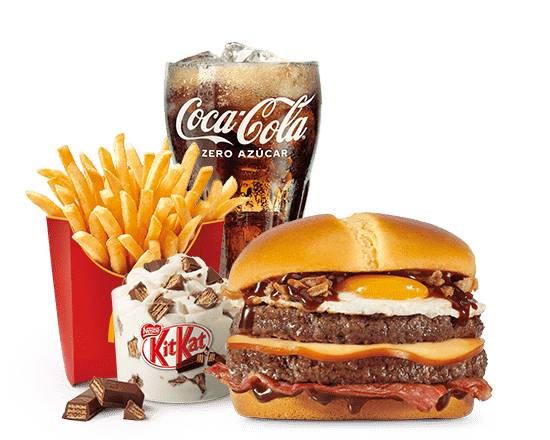 Menú Completo Mediano McExtreme™ BBQ Bourbon Huevo Doble