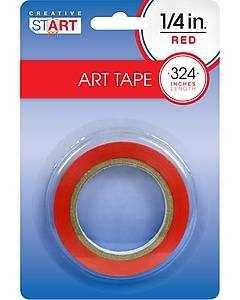 Cosco Creative Start Art Artist Tape, 0.25 x 9 Yds, Gloss Red