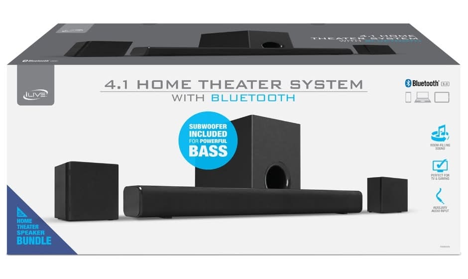 iLive 4.1 Home Theater System With Bluetooth Isb172b, 17 in