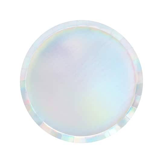 9" Iridescent Paper Plates By Celebrate It, 8Ct.