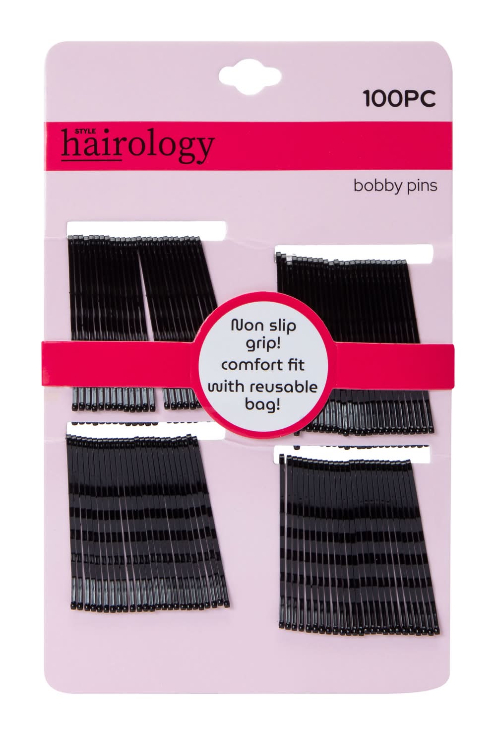 Black Bobby Pins 100-Count