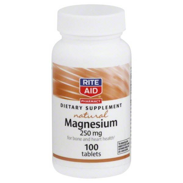 Rite Aid Natural Magnesium Tablets 250Mg (100 Ct)