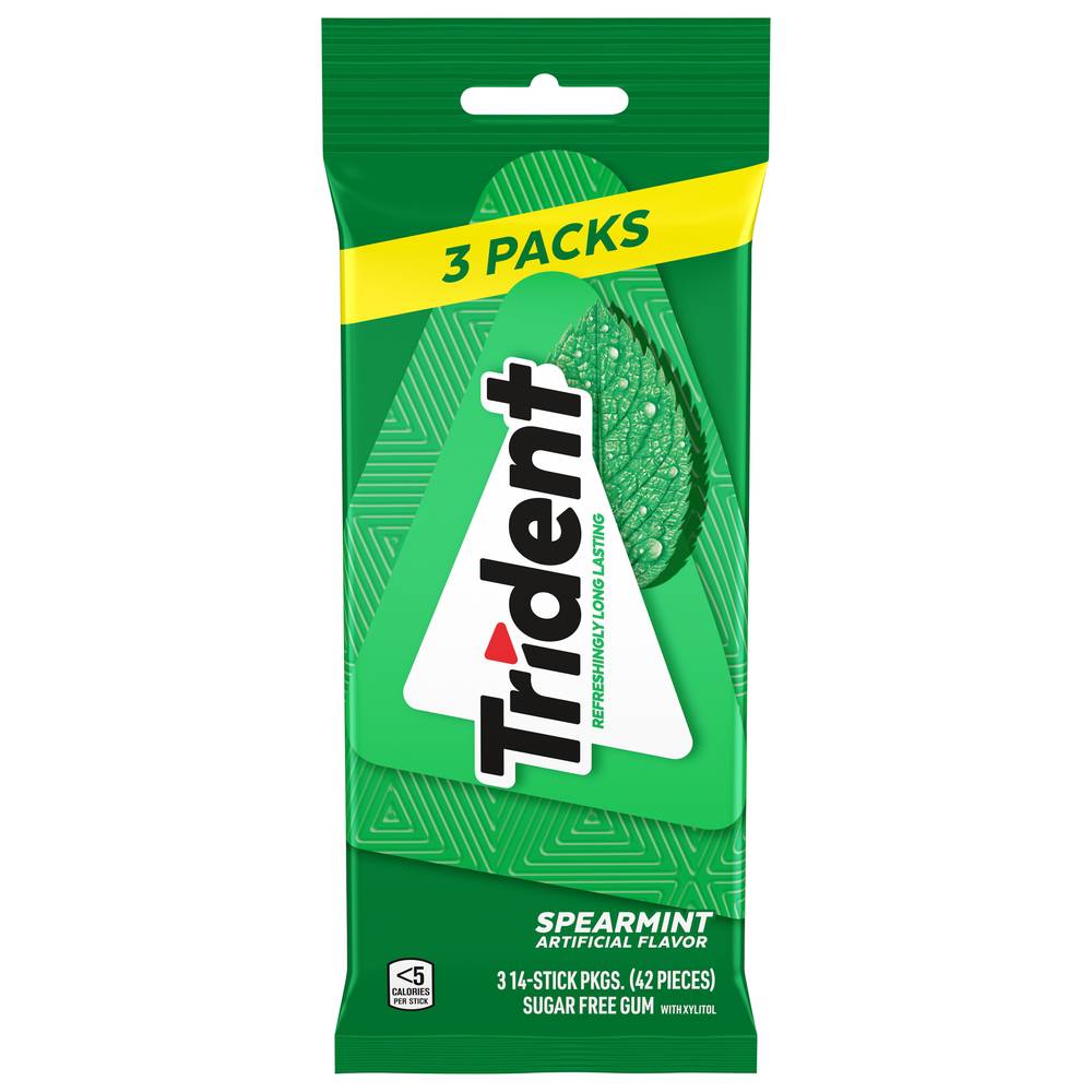 Trident Spearmint Sugar Free Gum