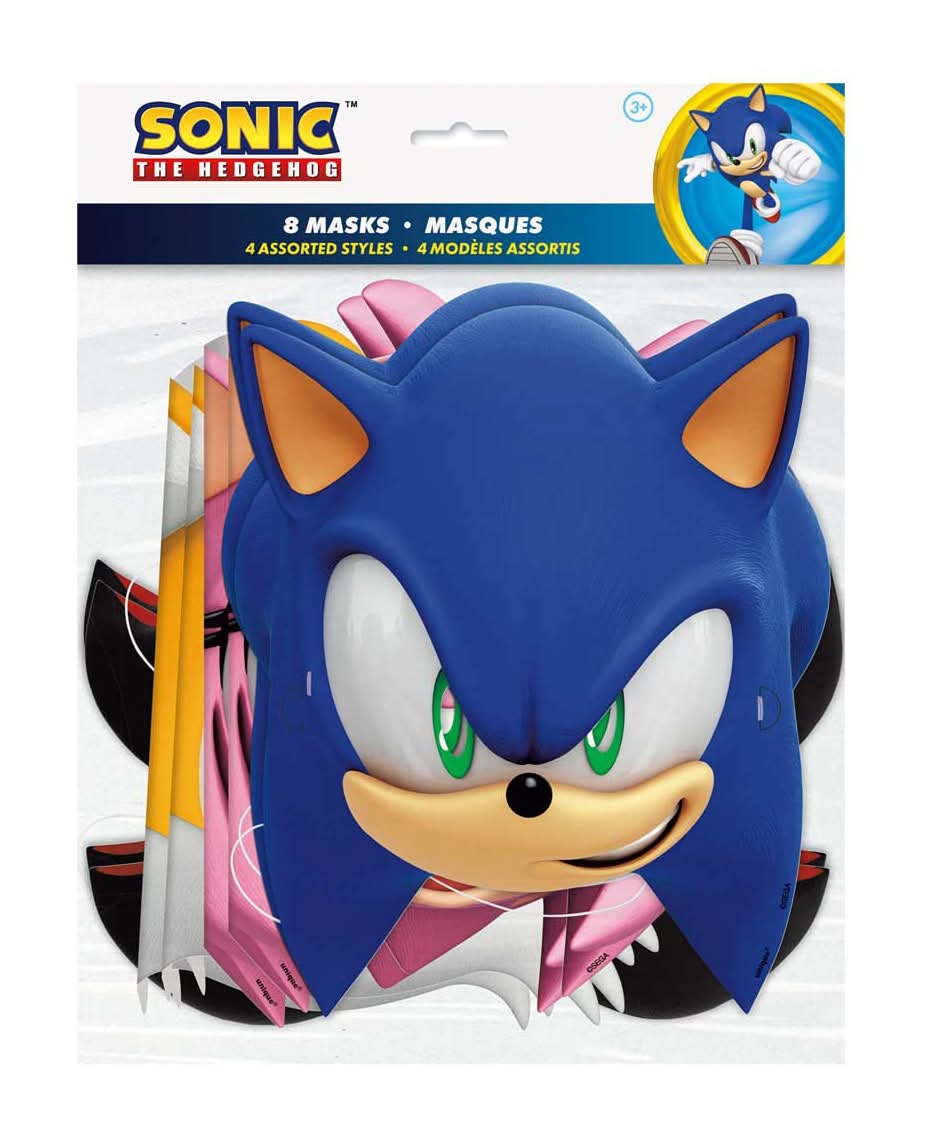 Sonic The Hedgehog Characters Party Masks