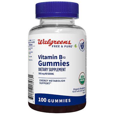 Walgreens Free & Pure Vitamin B-12 3000 Mcg Gummies - 100.0 Ea