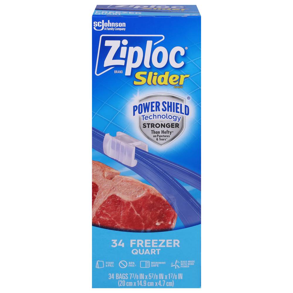 Ziploc Quart Freezer Slider Bags (34 ct)