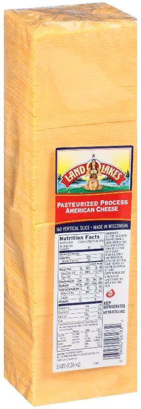 Land O Lakes - Yellow American Cheese, 160 slices - 5 lbs (6 Units per Case)