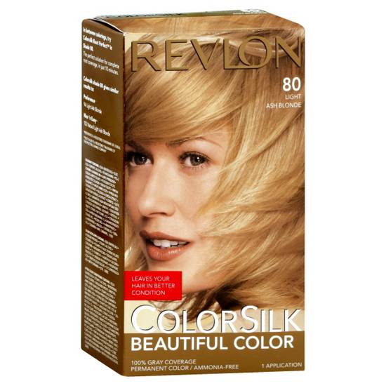 Revlon Colorsilk Haircolor, 80 Light Ash Blonde (1 kit)