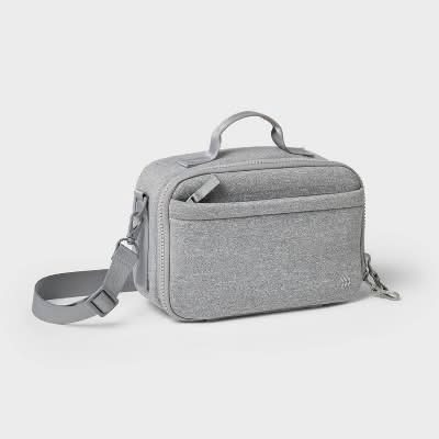 All In Motion Faux Neoprene Lunch Tote Bag, Heather Gray