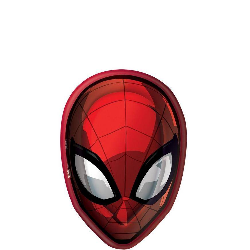 Party City Spider-Man Webbed Wonder-Shaped Paper Dessert Plate, 6.5 In (8 ct)