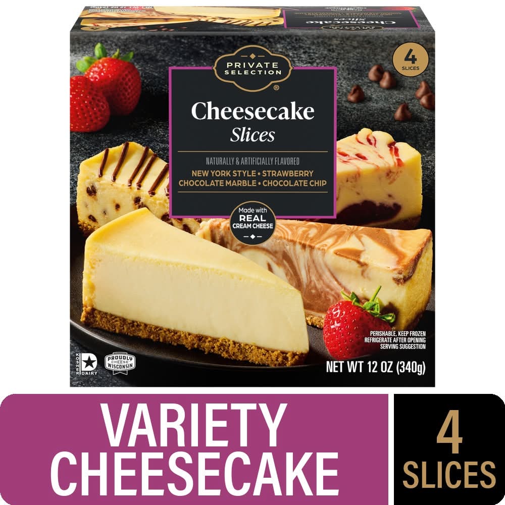 Private Selection Variety Cheesecake Slices (12 oz, 4 ct)