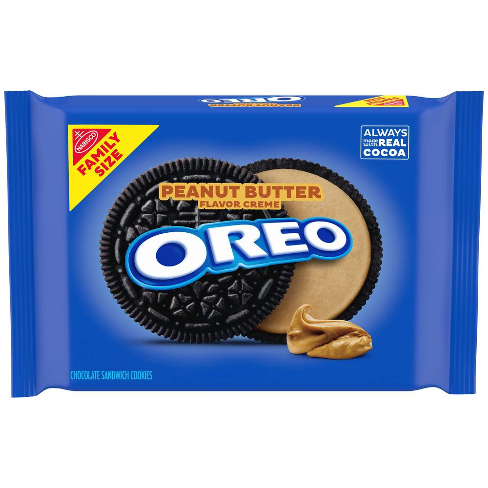 Oreo Family Size Peanut Butter Flavor Creme Sandwich Cookies (482 g)