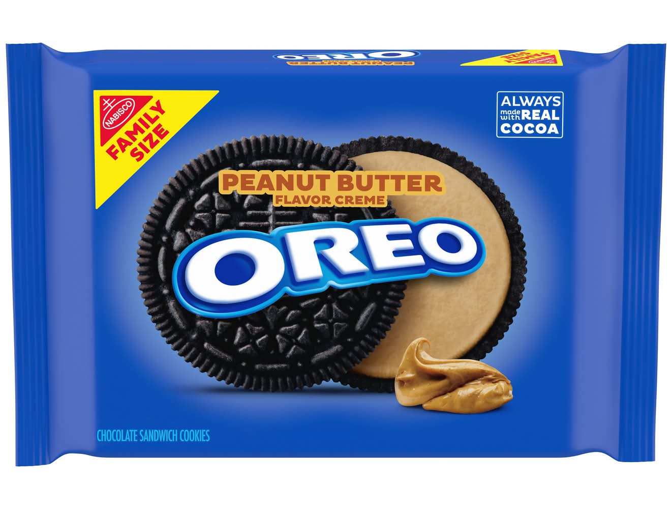 Oreo Family Size Peanut Butter Flavor Creme Sandwich Cookies (17 oz)