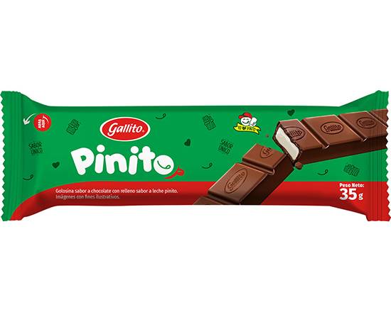 Chocolate Gallito Tableta Rellena Pinito 35g
