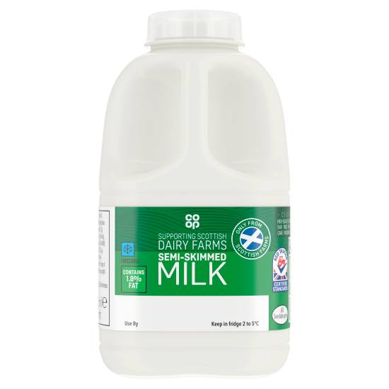 Co-Op 1 Pint Fresh Scottish Semi-Skimmed Milk 568ml