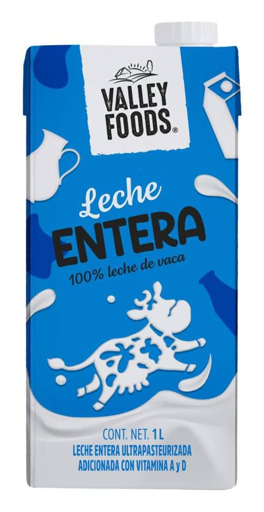 Valley Foods · Leche entera (1 L)