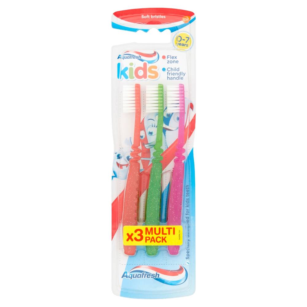 Aquafresh Kids Soft Bristles Toothbrush (3 pack)