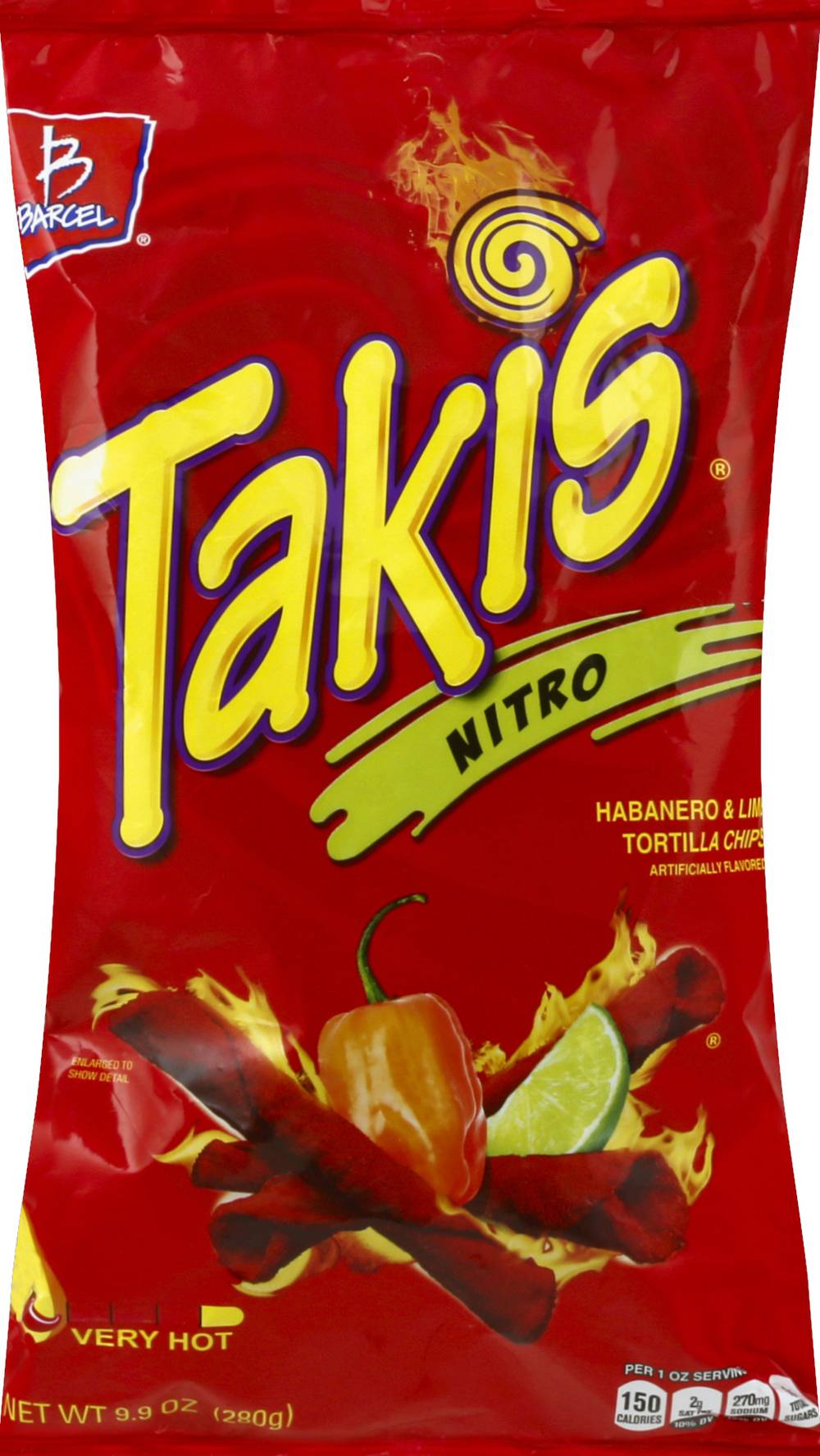 Takis Nitro Very Hot Habanero & Lime Tortilla Chips (9.9 oz)