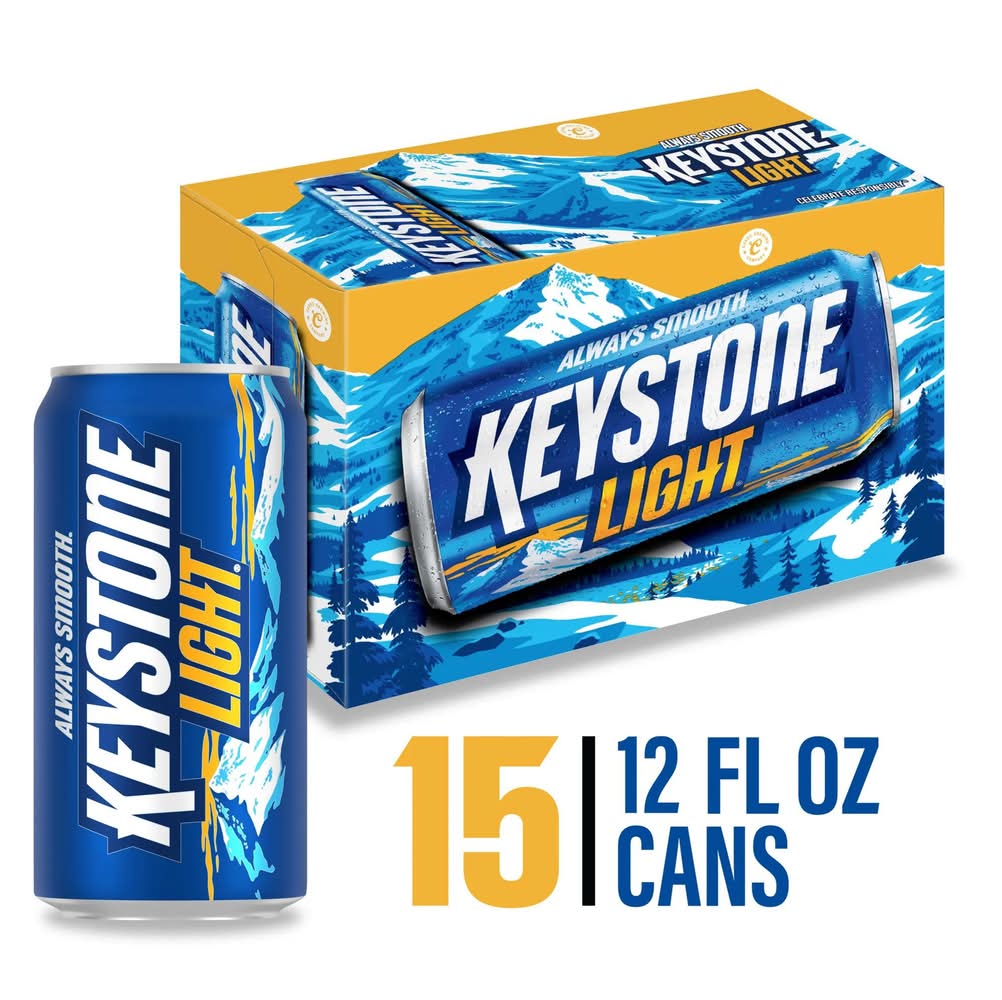 Keystone Light American Style Lager Beer (15 x 12 fl oz)
