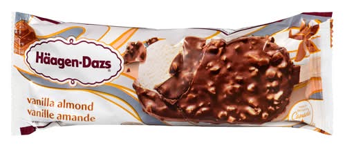 Häagen-Dazs Barre De Crème Glacée Vanille Et Amande 88 Ml / Häagen-Dazs Ice Cream Bar Vanilla & Almond 88 ml