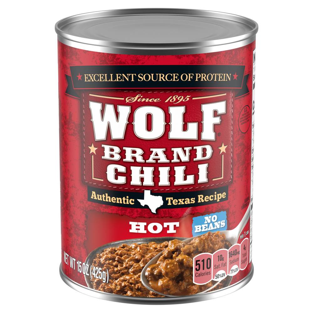 Wolf Brand Chili No Beans Hot Chili (15 oz)