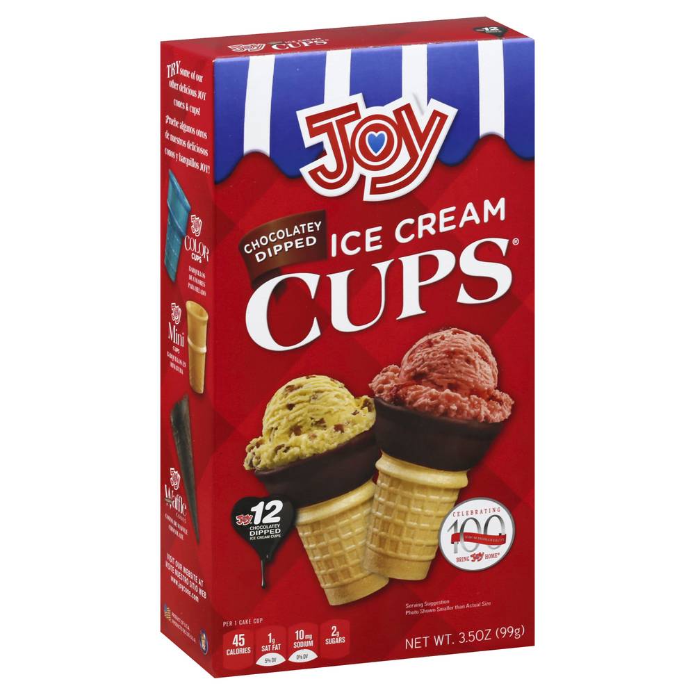 Joy Chocolate Dipped Ice Cream Cups (3.6 oz)