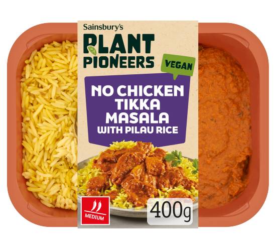 Sainsbury's Plant Pioneers No Chicken Tikka Masala With Pilau Rice (400g)