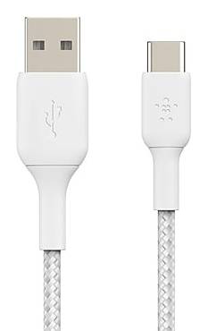 Belkin BOOST CHARGE 6.6' USB-C to USB-A Power Cable, Male to Male, White (CAB002BT2MWH)