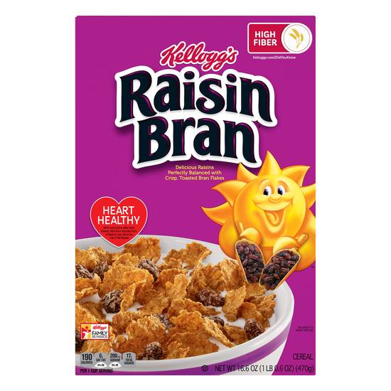 Raisin Bran Kellogg's High Fiber Cereal