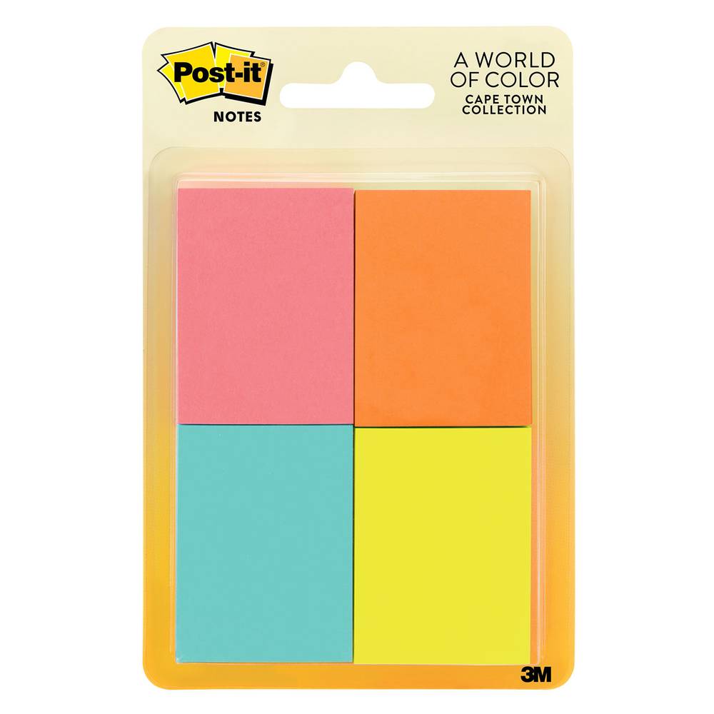 Post-it pack notas adhesivas neon (pack 4 u)